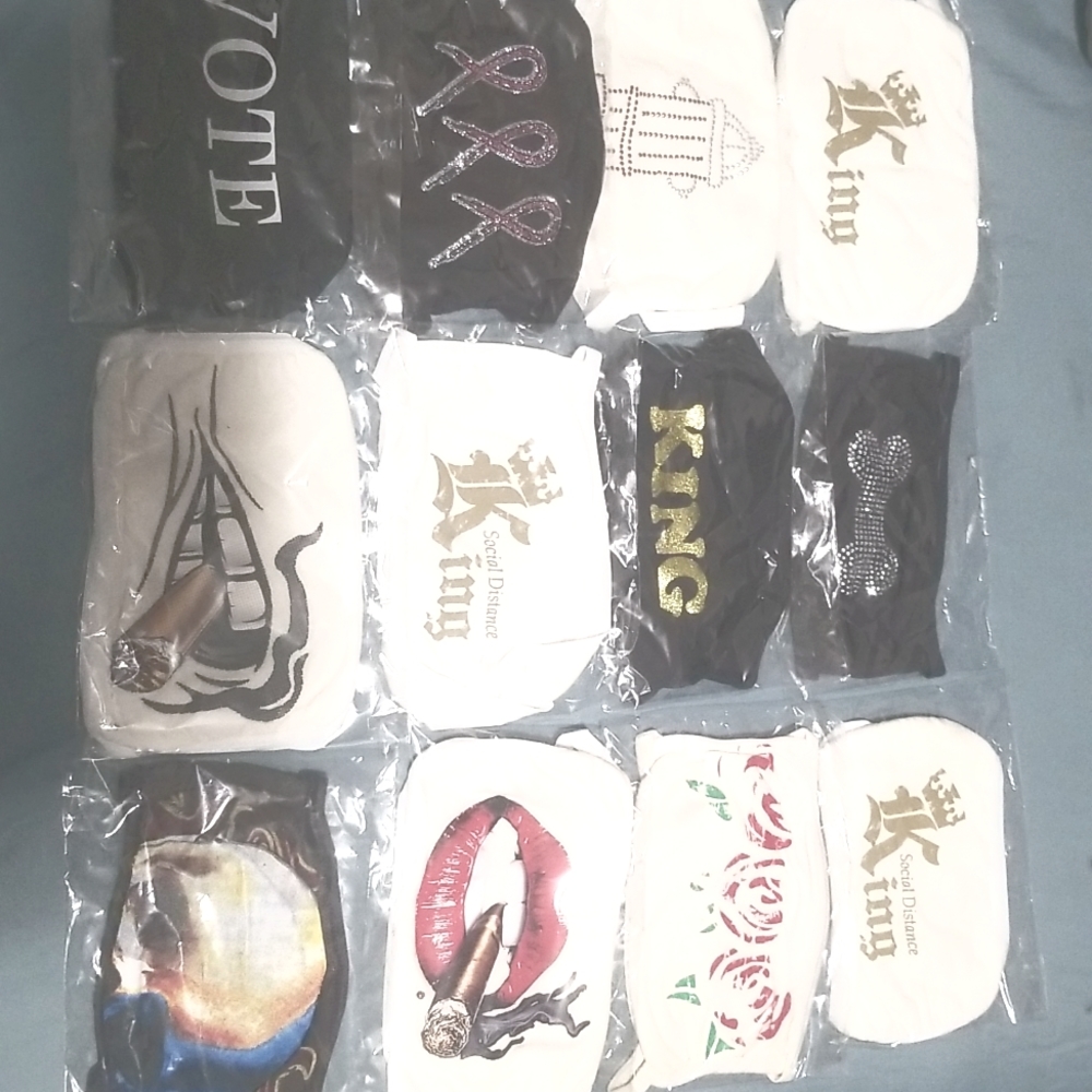 12 cotton face masks
